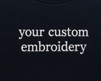 Custom Embroidered Sweatshirt, Personalized Minimal Text Crewneck, Design Your Pullover, Add your Custom Text, Regular Fit