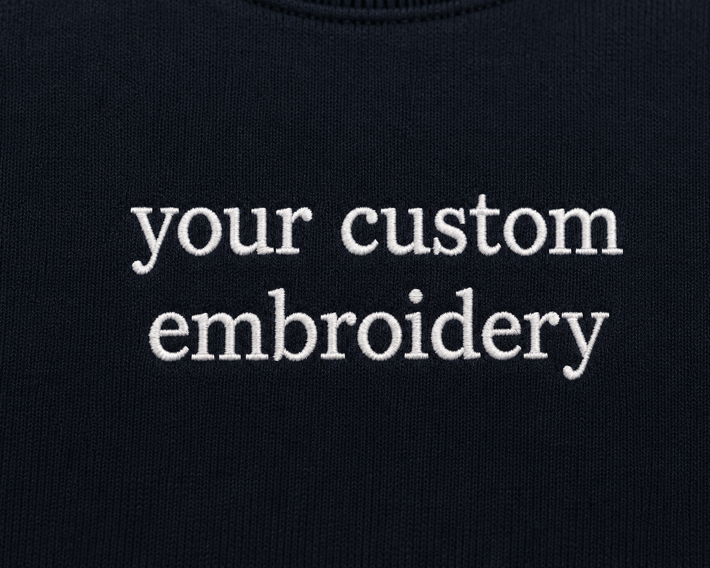 Custom Embroidered Sweatshirt, Personalized Minimal Text Crewneck, Design Your Pullover, Add your Custom Text, Regular Fit
