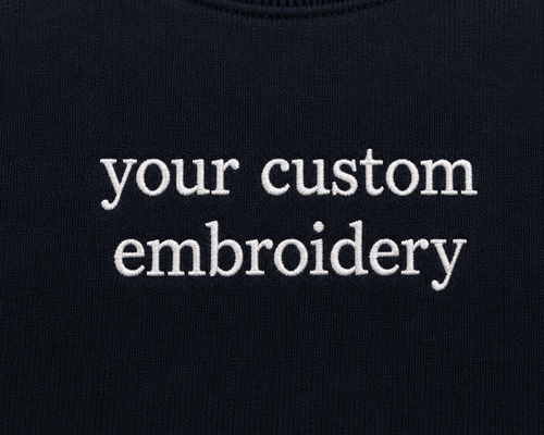 Custom Embroidered Sweatshirt, Personalized Minimal Text Crewneck, Design Your Pullover, Add your Custom Text, Regular Fit