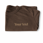 Custom Embroidered T-Shirt for Men & Women | Minimalist Text Tee | Personalized Thread Embroidery Cotton Shirt