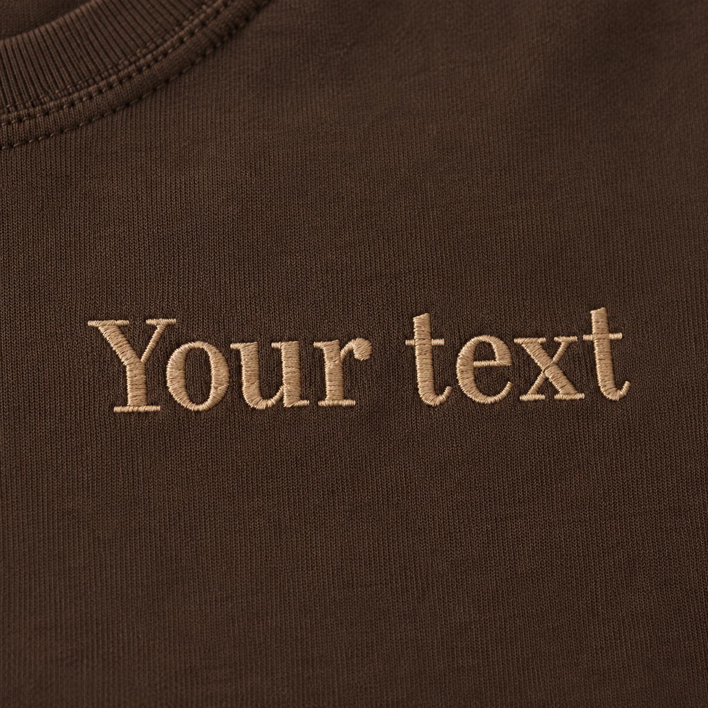 Custom Embroidered T-Shirt for Men & Women | Minimalist Text Tee | Personalized Thread Embroidery Cotton Shirt