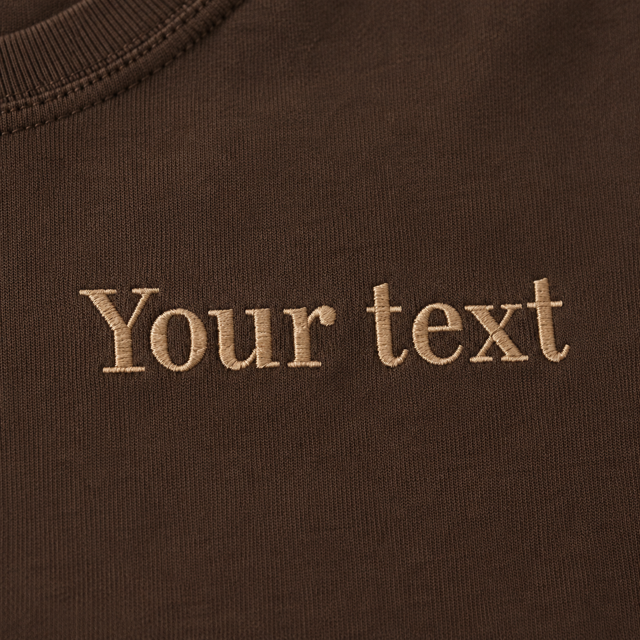Custom Embroidered T-Shirt for Men & Women | Minimalist Text Tee | Personalized Thread Embroidery Cotton Shirt