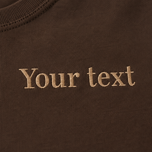 Custom Embroidered T-Shirt for Men & Women | Minimalist Text Tee | Personalized Thread Embroidery Cotton Shirt