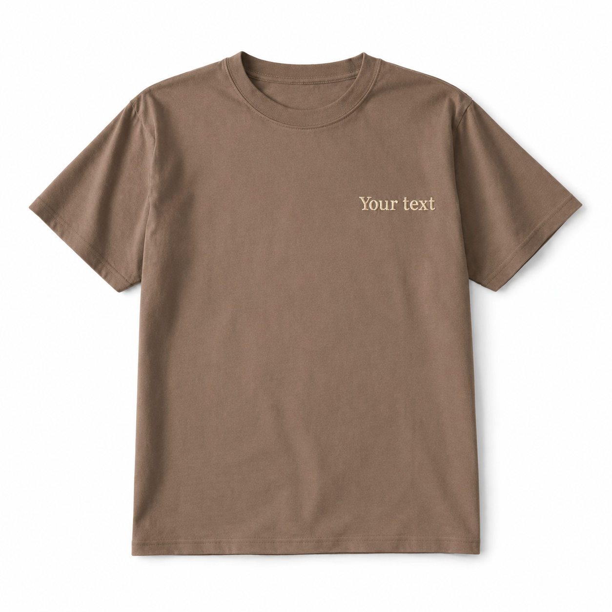 Custom Embroidered T-Shirt for Men & Women | Minimalist Text Tee | Personalized Thread Embroidery Cotton Shirt