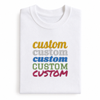 Custom Embroidered T-Shirt for Men & Women, Premium Cotton Tee, Personalized Cotton Casual T-shirts, Design your Tee, Front & back Embroidery, Regular Fit