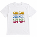 Custom Embroidered T-Shirt for Men & Women, Premium Cotton Tee, Personalized Cotton Casual T-shirts, Design your Tee, Front & back Embroidery, Regular Fit