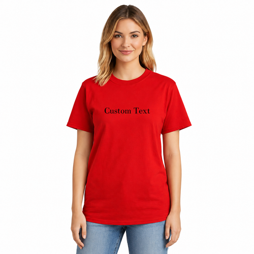 Custom Embroidered T-Shirt , Personalized Text Pure Cotton Tee, Custom Unisex Shirt for Gifts & Groups, Make Your Own Tee