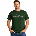Personalized Embroidered T-Shirt for Men & Women, Custom Text Embroidery Tee, 100% Pure Cotton, Regular Fit, Design Your Random Text in Full Embroidery, Crewneck Half Sleeve T-Shirts, Gift Apparel
