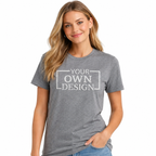 Personalized Embroidery Unisex T-Shirt, Minimal Chest Logo Custom Tee, Different Placement for Text & Logo, Design Your Tee, Design Your Random Text in Full Embroidery, Casual Wear, Pure Cotton
