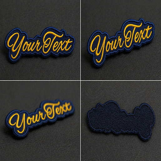 Personalized Embroidery Name Patch, Custom Text Patch Iron-On, Sew-On, Badge Custom Font & Thread Color, Name Tag Patch for Jackets, Bags & Uniforms