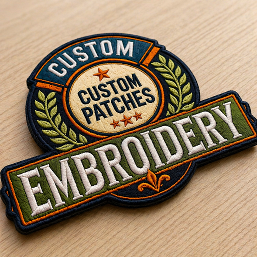 Premium Custom Embroidery Patches, High Quality Personalized Logo Badges, Design Your Logo,