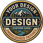 Personalized Embroidery Patch Logo, Custom Iron-On/Sew-On Badge for Jackets, Hats, Bags, Premium Custom Logo Patch