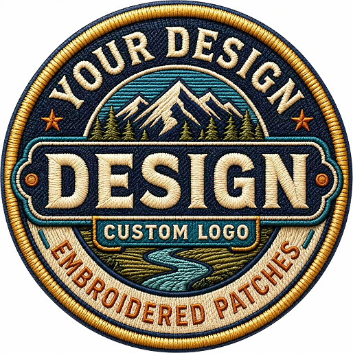Personalized Embroidery Patch Logo, Custom Iron-On/Sew-On Badge for Jackets, Hats, Bags, Premium Custom Logo Patch