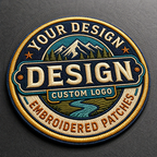 Personalized Embroidery Patch Logo, Custom Iron-On/Sew-On Badge for Jackets, Hats, Bags, Premium Custom Logo Patch