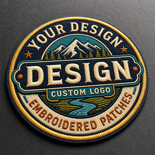 Personalized Embroidery Patch Logo, Custom Iron-On/Sew-On Badge for Jackets, Hats, Bags, Premium Custom Logo Patch