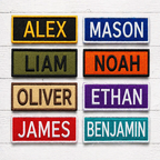 Customized Embroidery Name Patches, Ideal For Tshirts, Cup, Uniform, Jacket, Hat, Multiple Colours, Name Patch, Denim, Backpacks