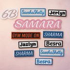 Customized Embroidered Name Patches, Personalized Iron-On, Sew-On, Velcro Text Badges for Clothing, Bags Accessories, Business,