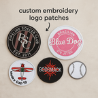 Premium Custom Embroidery Patch, Luxury Logo Badge with Detailed Stitching, Sew on, Iron on, Velcro, Design Your Logo
