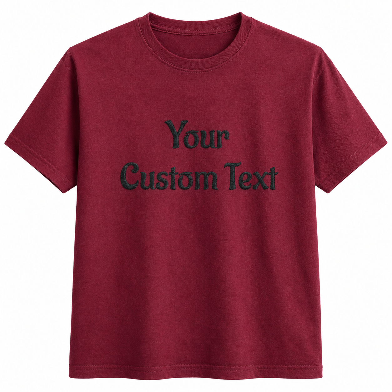 Customized Embroidery T-Shirts for Men & Women, Choose Phrase, Font and Embroidery Color for Any Occasion, 100% Pure Cotton Regular Fit, Custom Name Embroidered Tee, Personalized Gift Apparel