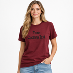 Customized Embroidery T-Shirts for Men & Women, Choose Phrase, Font and Embroidery Color for Any Occasion, 100% Pure Cotton Regular Fit, Custom Name Embroidered Tee, Personalized Gift Apparel