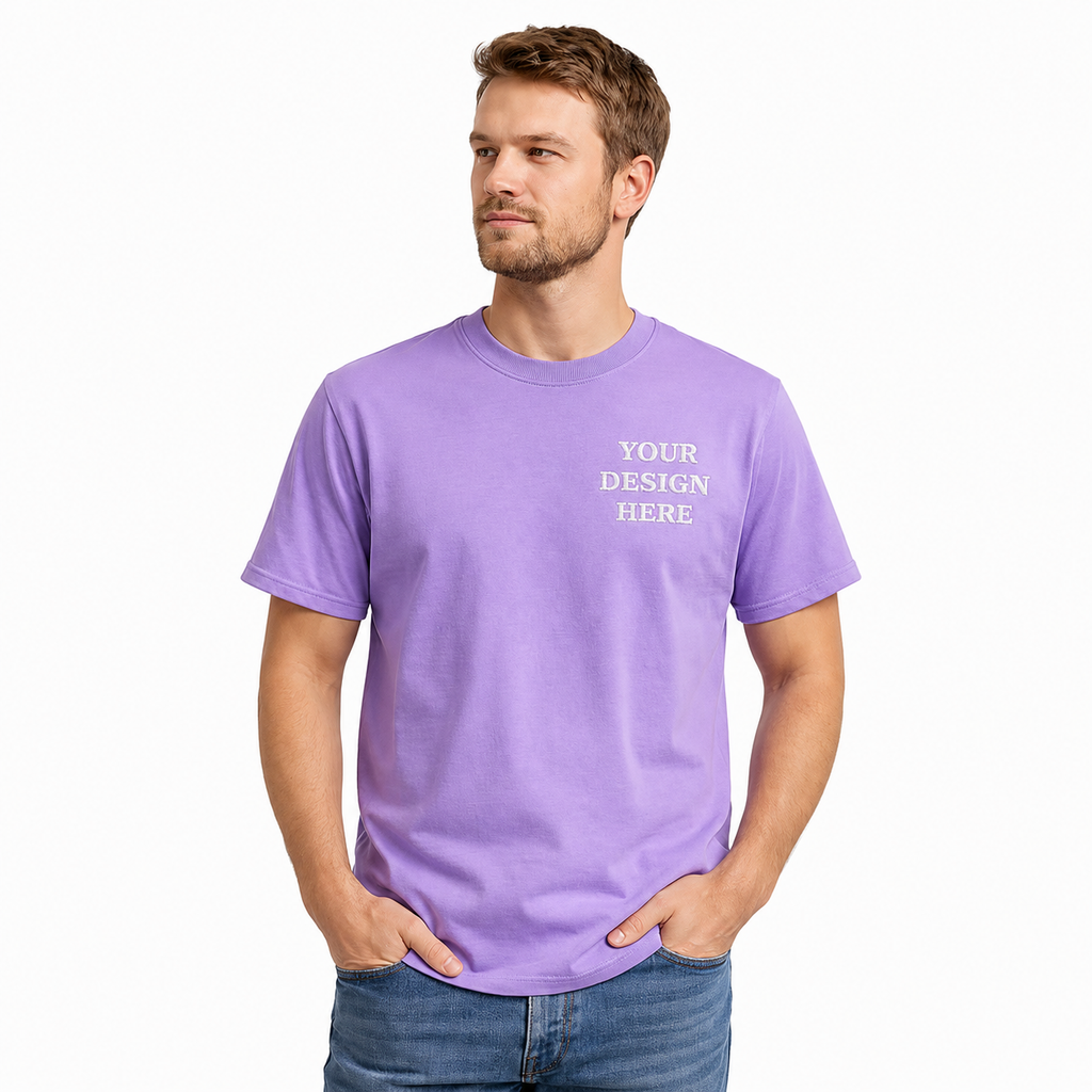 Personalized Embroidery T-Shirt for Men & Women, Custom Name Embroidered Cotton T Shirt, Minimal Chest Embroidered Custom Tee, Unisex Casual Gift, Different Placement for Text, Design Your Tee