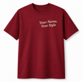 Customized Embroidered T-Shirt, Personalized Tee, Choose Phrase, Font and Thread Color for Any Occasion, Add Your Custom Text Name, Pure Cotton, Design Your Tee, Unique Gift, Chest Embroidery