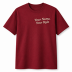 Customized Embroidered T-Shirt, Personalized Tee, Choose Phrase, Font and Thread Color for Any Occasion, Add Your Custom Text Name, Pure Cotton, Design Your Tee, Unique Gift, Chest Embroidery