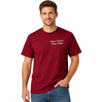 Customized Embroidered T-Shirt, Personalized Tee, Choose Phrase, Font and Thread Color for Any Occasion, Add Your Custom Text Name, Pure Cotton, Design Your Tee, Unique Gift, Chest Embroidery