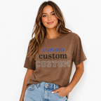 Custom Embroidery T-Shirts for Men & Women, Choose Phrase, Font and Embroidery Color for Any Occasion, Unique Gift, Pure Cotton, Regular Fit, Different Color Options, Minimal Chest Embroidery