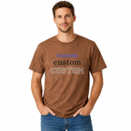 Custom Embroidery T-Shirts for Men & Women, Choose Phrase, Font and Embroidery Color for Any Occasion, Unique Gift, Pure Cotton, Regular Fit, Different Color Options, Minimal Chest Embroidery