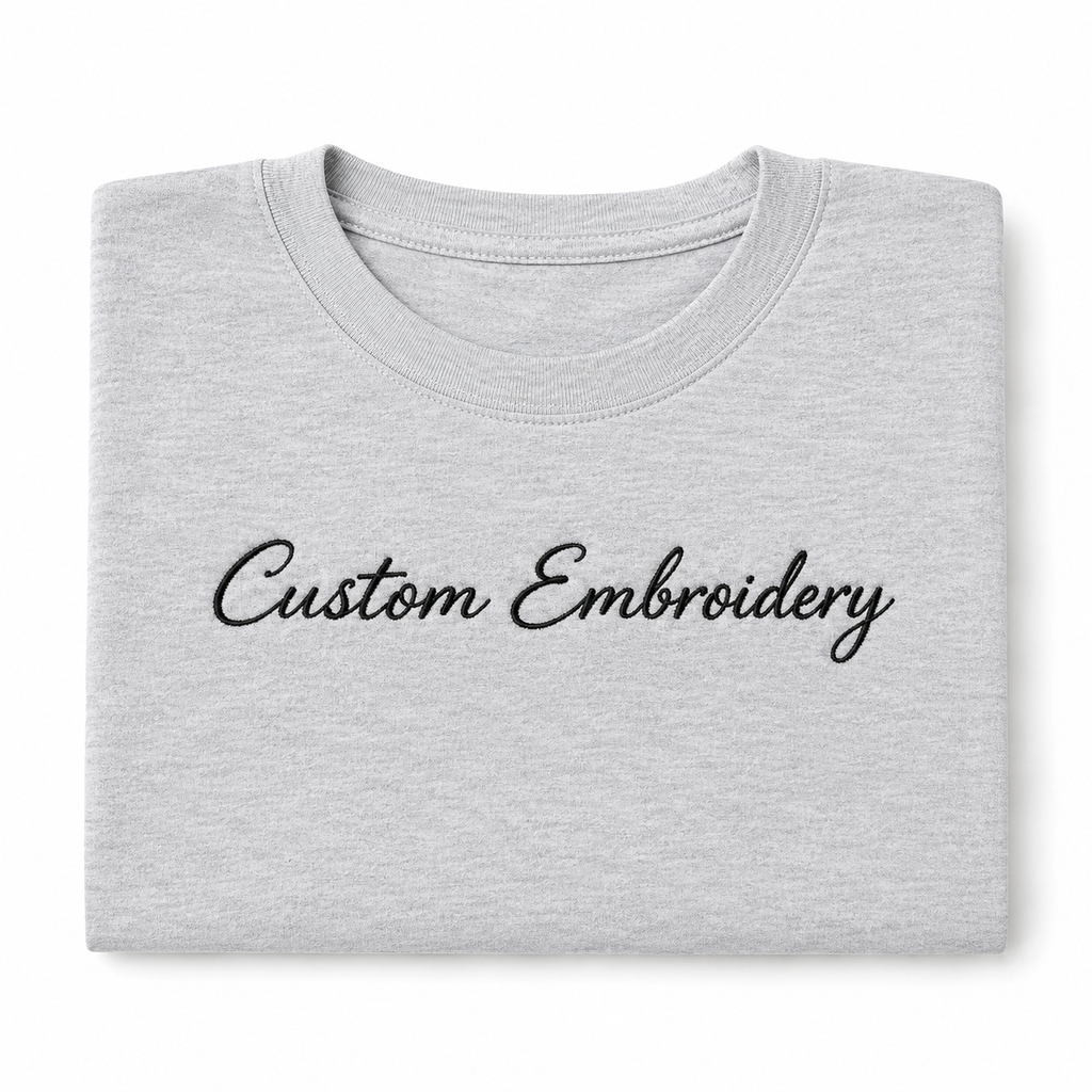 Custom Embroidery T-Shirt for Men & Women, Personalized Name Text Tee, Unisex Cotton T-Shirt, Minimalist Aesthetic Gift, Premium Embroidery Stitching, Soft Cotton, Trendy Outfit, Gift for Him/Her