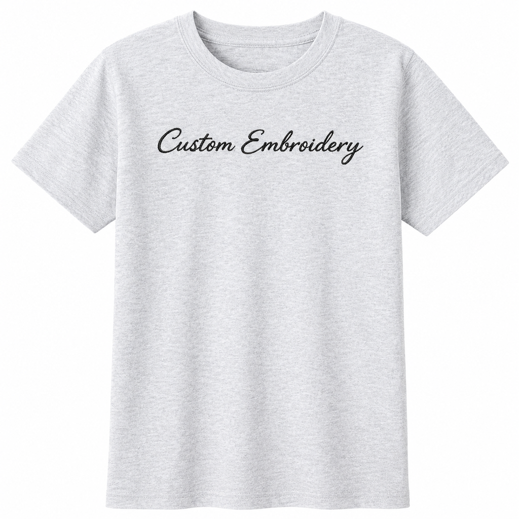 Custom Embroidery T-Shirt for Men & Women, Personalized Name Text Tee, Unisex Cotton T-Shirt, Minimalist Aesthetic Gift, Premium Embroidery Stitching, Soft Cotton, Trendy Outfit, Gift for Him/Her