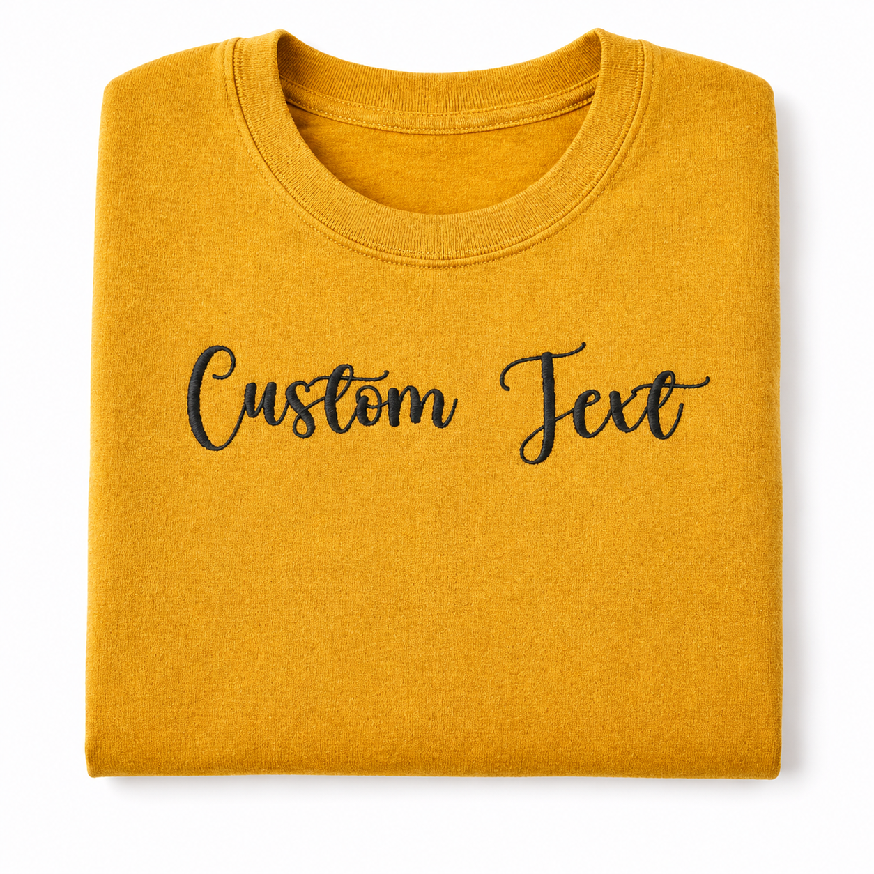 Customized Embroidery Unisex T-Shirts, Choose Phrase, Quote, Random Text, Font and Embroidery Thread Color for Any Occasion, Different Color Options, Pure Cotton Regular Fit, Gift Apparel, Make Your Own Tee