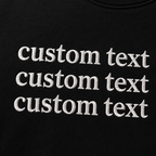 Custom Embroidered Black Sweatshirt, Personalized Text Crewneck with Visible Thread Texture, Front & Back Embroidery Design, Different Font With the Different Thread Colors
