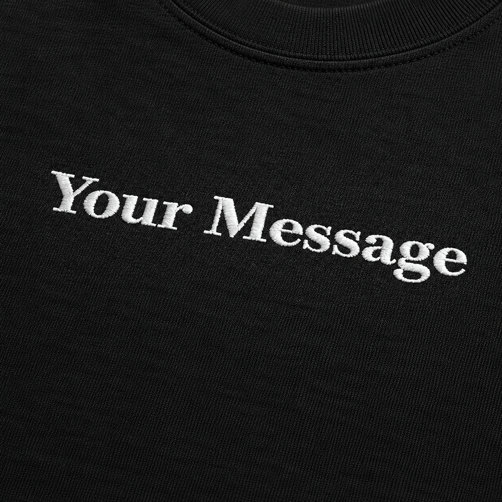 Custom Embroidered Unisex T-Shirt – Personalized Text Cotton Tee with Premium Thread Design