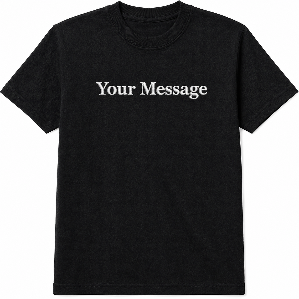 Custom Embroidered Unisex T-Shirt – Personalized Text Cotton Tee with Premium Thread Design