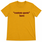 Custom Embroidered Unisex T-Shirt, Random Texts & Phrases, Minimal Chest Embroidery, Regular Fit Apparel, Add Your Custom Text, 100% Pure Cotton, Front & Back Embroidery, Different Placements