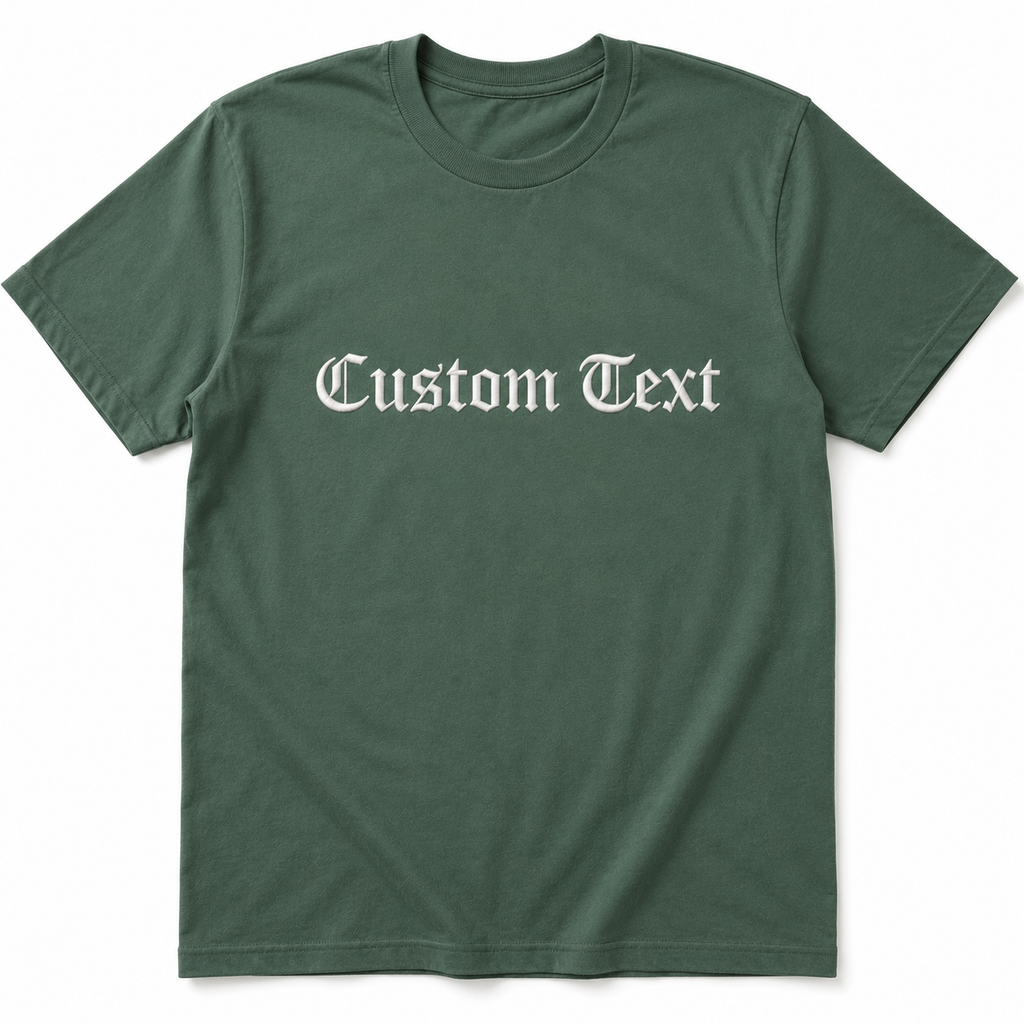 Customized Embroidered Unisex T-Shirt Personalized Name & Text Tee with Premium Visible Thread Embroidery, Front & Back Embroidery Design, Design your Tee, Gift Apparel, 100% Pure Cotton, Regular Fit