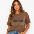 Custom Embroidery T-Shirts for Men & Women, Choose Phrase, Font and Embroidery Color for Any Occasion, Unique Gift, 100% Pure Cotton, Regular Fit, Different Color Options, Minimal Chest Embroidery,