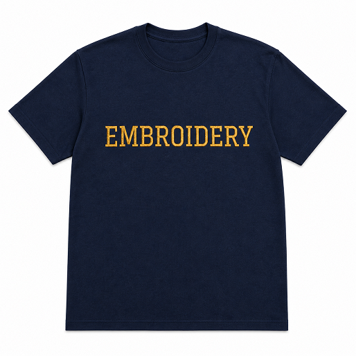 Personalized Embroidery T-Shirt for Men & Women, Short Sleeve Crewneck T-shirts, Gifts For Him/Her, Premium Pure Cotton, Unisex Regular Fit, Design your Random Text, Quotes, Phrases