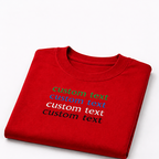 Personalized Embroidered Text T-Shirt for Men & Women, Custom Name/Message Embroidery Tee, Premium Cotton Customized T Shirt, Unique Gift Idea, Stylish Unisex Casual Wear, Premium Embroidery Stitching