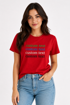 Personalized Embroidered Text T-Shirt for Men & Women, Custom Name/Message Embroidery Tee, Premium Cotton Customized T Shirt, Unique Gift Idea, Stylish Unisex Casual Wear, Premium Embroidery Stitching