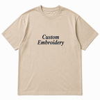 Customized Embroidered T-Shirt for Men & Women, Premium Cotton Tee, Personalized Name, Date, Logo, Unique Gift for Birthday, Couple & Friends, Regular Fit, Front & Back Embroidery