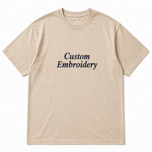 Customized Embroidered T-Shirt for Men & Women, Premium Cotton Tee, Personalized Name, Date, Logo, Unique Gift for Birthday, Couple & Friends, Regular Fit, Front & Back Embroidery