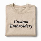 Customized Embroidered T-Shirt for Men & Women, Premium Cotton Tee, Personalized Name, Date, Logo, Unique Gift for Birthday, Couple & Friends, Regular Fit, Front & Back Embroidery