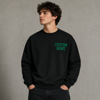 Custom Embroidered Name Sweatshirt for Men & Women – Personalized Black Crewneck Pullover, Custom Text Sweatshirt, Minimalist Couple Gift, Unisex Cozy Fleece Sweatshirt, Design your Pullover