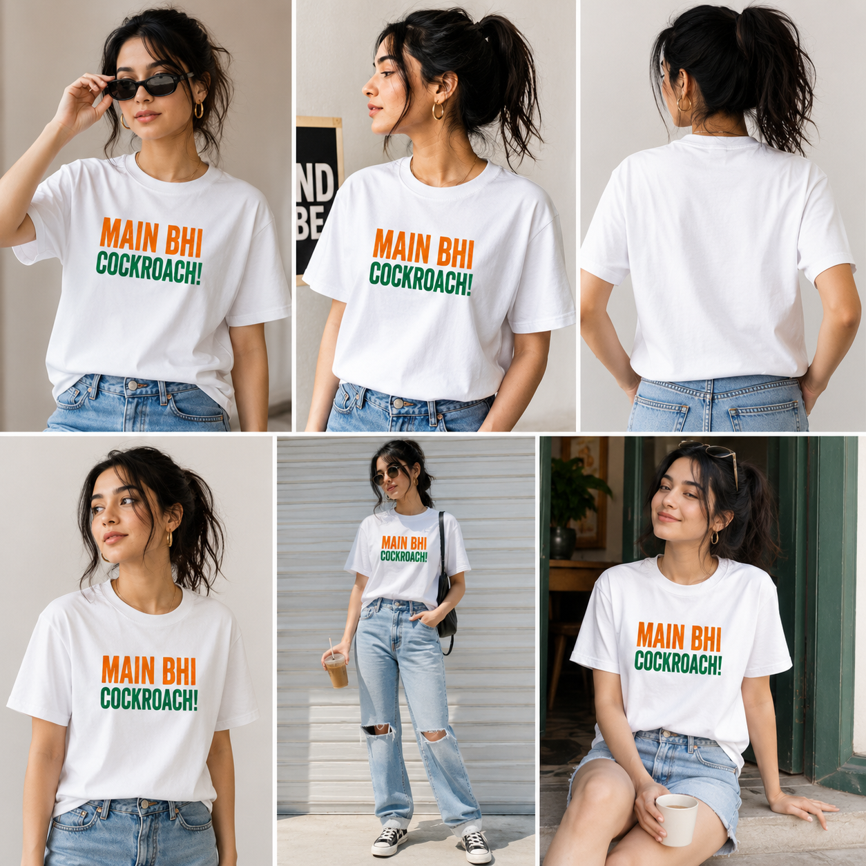Main Bhi Cockroach! Gen Z Viral Meme Graphic Printed Unisex T-Shirt Trendy Streetwear Casual Cotton Tee for Men's & Women's