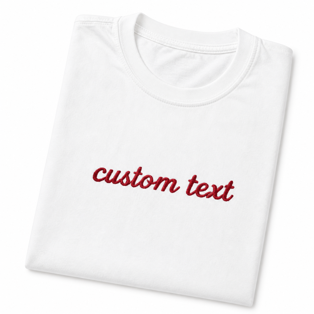 Design Your own Personalized T-Shirt with Name, Unisex Regular Fit, Custom with Your Own Design Text, Chest Embroidery, 100% Pure Cotton, Different Color Options, Gift for Him/Her