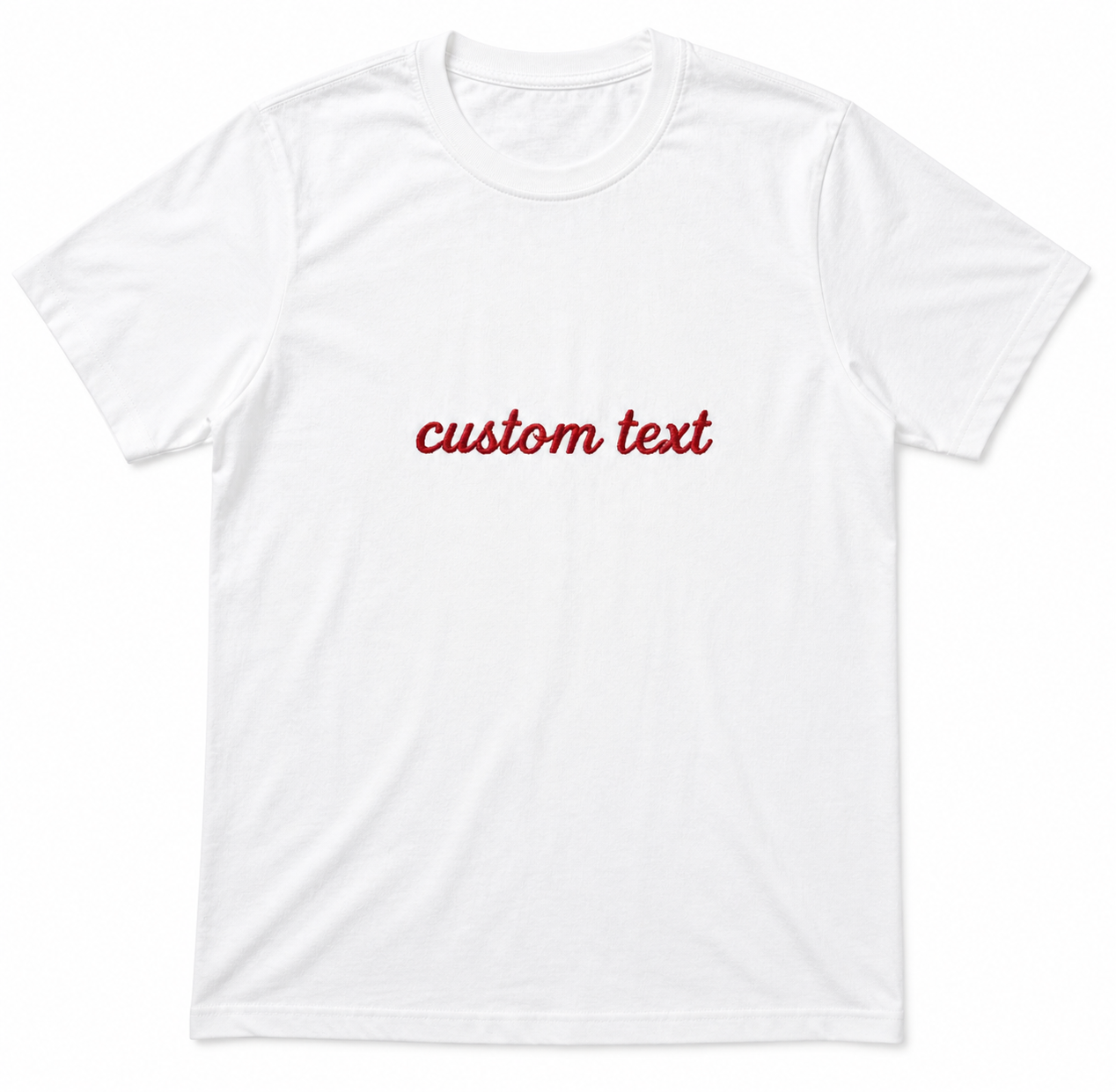 Design Your own Personalized T-Shirt with Name, Unisex Regular Fit, Custom with Your Own Design Text, Chest Embroidery, 100% Pure Cotton, Different Color Options, Gift for Him/Her