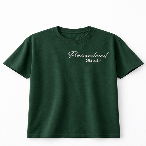 Personalized Embroidered Text T-Shirts Unisex, Minimal Chest Embroidery, Different Placement for Text, Pure Cotton Regular Fit, Front & Back Embroidey Design, Ideal For Gift Apparel
